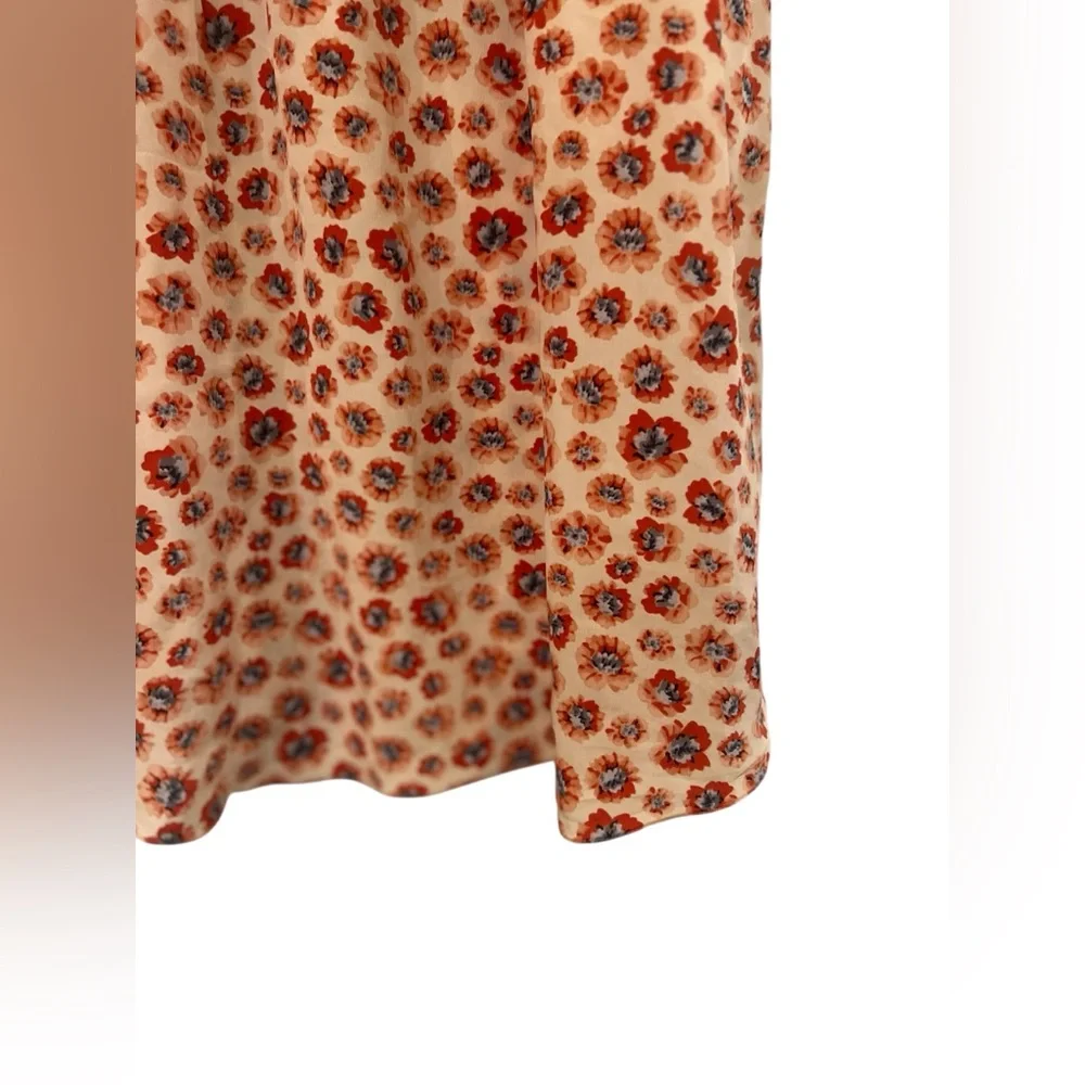 ❤️ EUC REBECCA TAYLOR Red, Blue & Pink Floral Silk Sundress | Women’s Size 4 - Picture 7 of 11